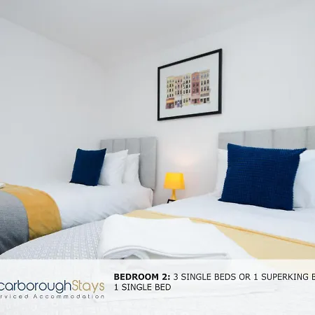 Hibernia Place, 3 Bedroom Townhouse With Patio & Seating Area - Free Parking * 斯卡伯勒