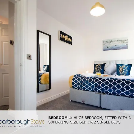 Hibernia Place, 3 Bedroom Townhouse With Patio & Seating Area - Free Parking * 斯卡伯勒